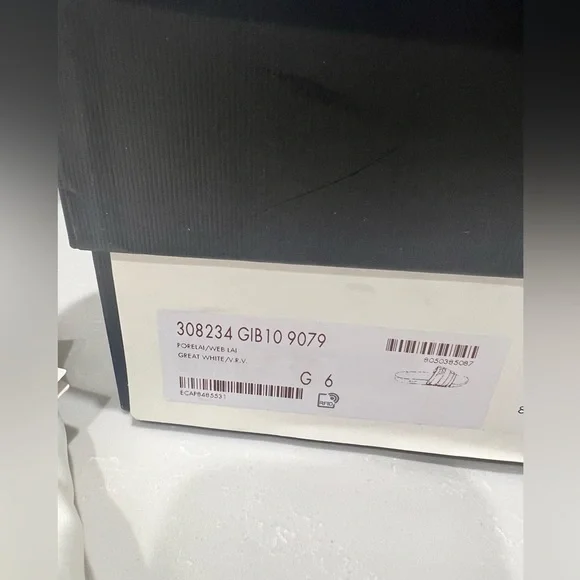 Gucci White Pursuit Web Accent Red Green Slides New - Picture 11 of 11